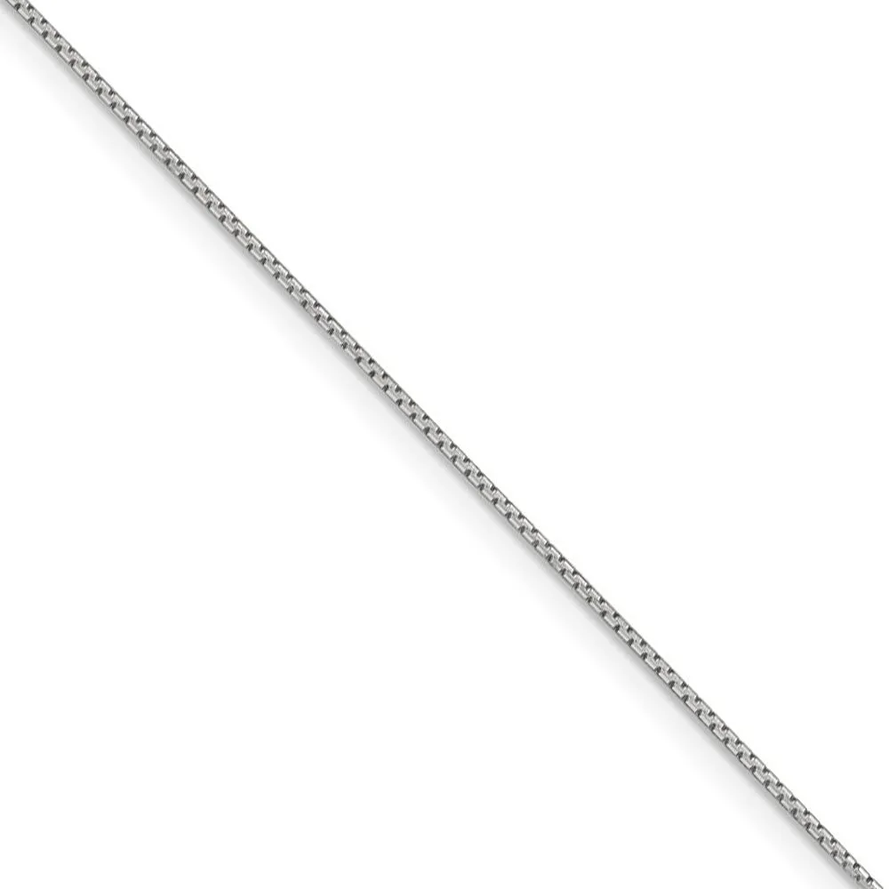 0.6mm, Sterling Silver D/C Octagon Mirror Box Chain Necklace