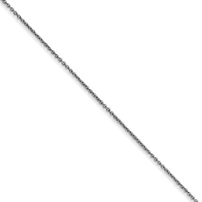 0.75mm, 14k White Gold, Cable Chain Necklace