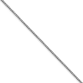 0.8mm 10k White Gold Classic Box Chain Necklace