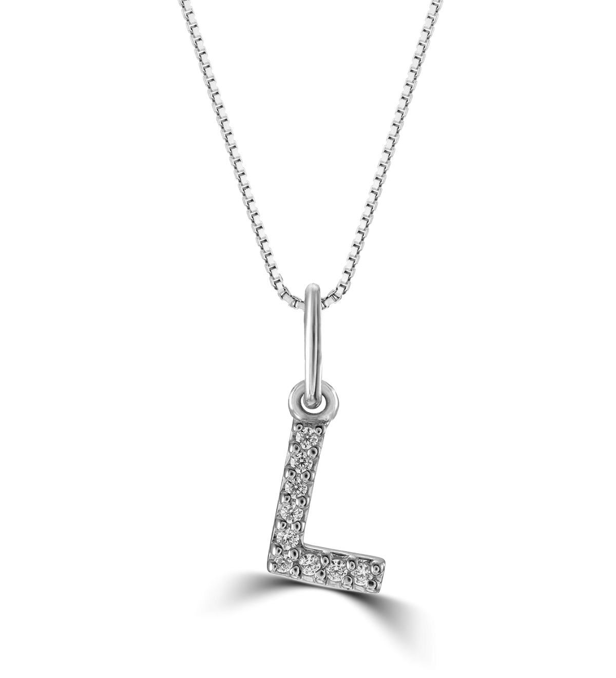 10k Gold Mini Diamond Letter Necklace