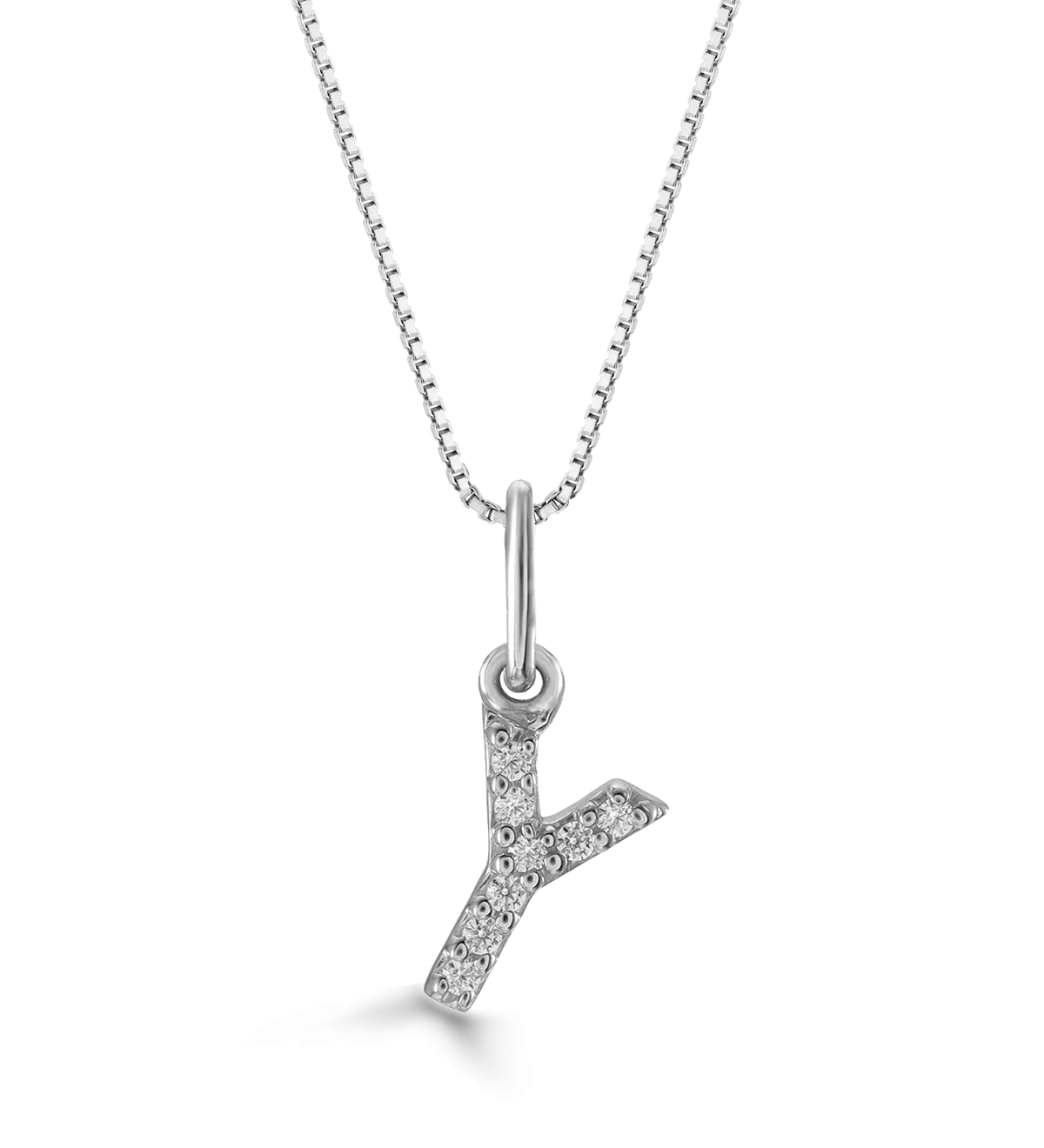 10k Gold Mini Diamond Letter Necklace