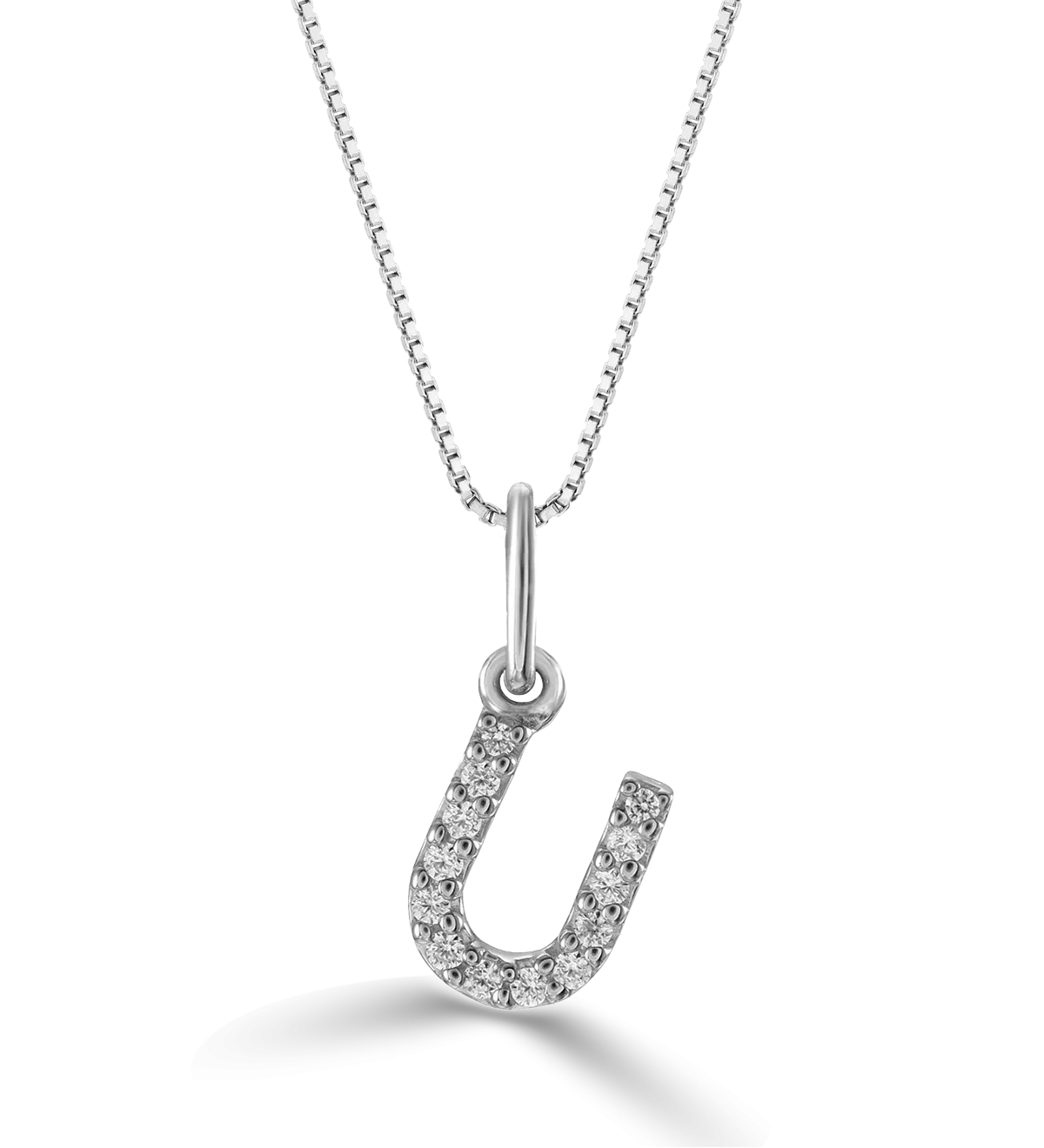 10k Gold Mini Diamond Letter Necklace