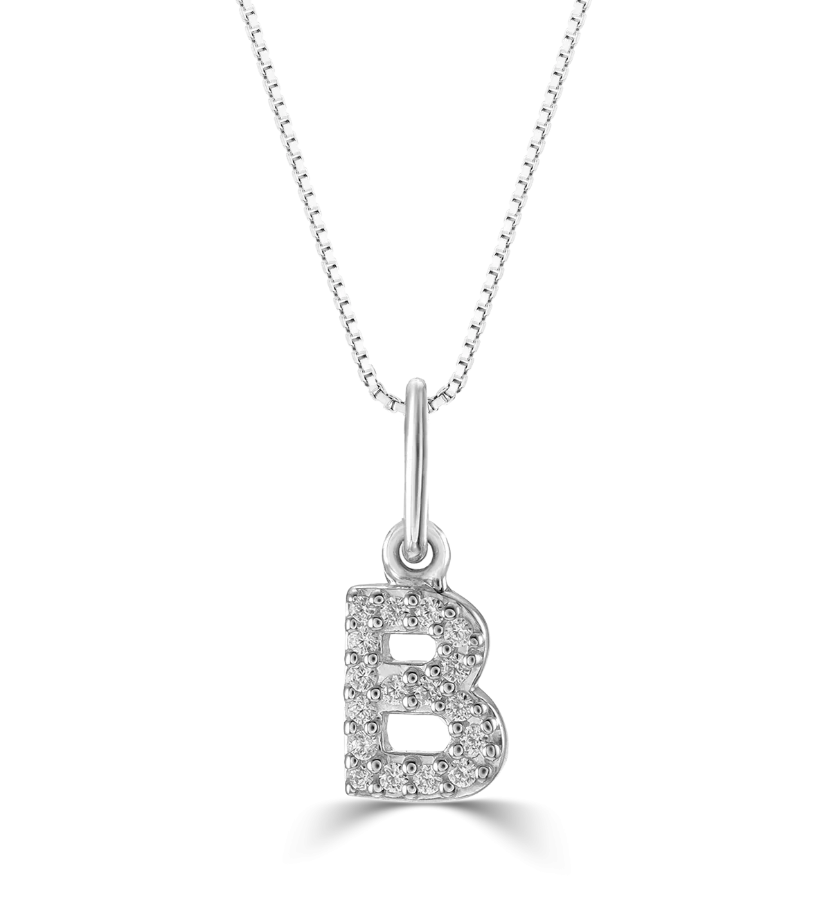 10k Gold Mini Diamond Letter Necklace