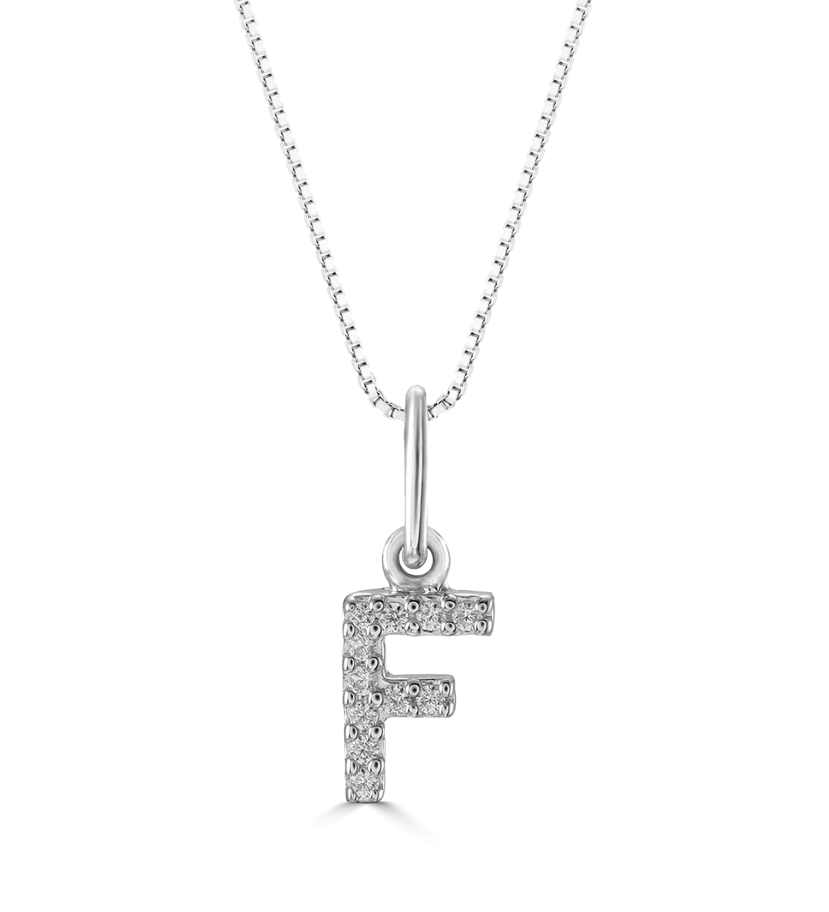 10k Gold Mini Diamond Letter Necklace