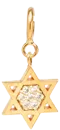 14k midi bitty pave Star of David charm with spring ring