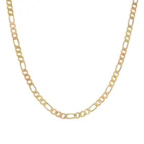 14K Three Color Figaro Chain 5mm x 18'' -226770