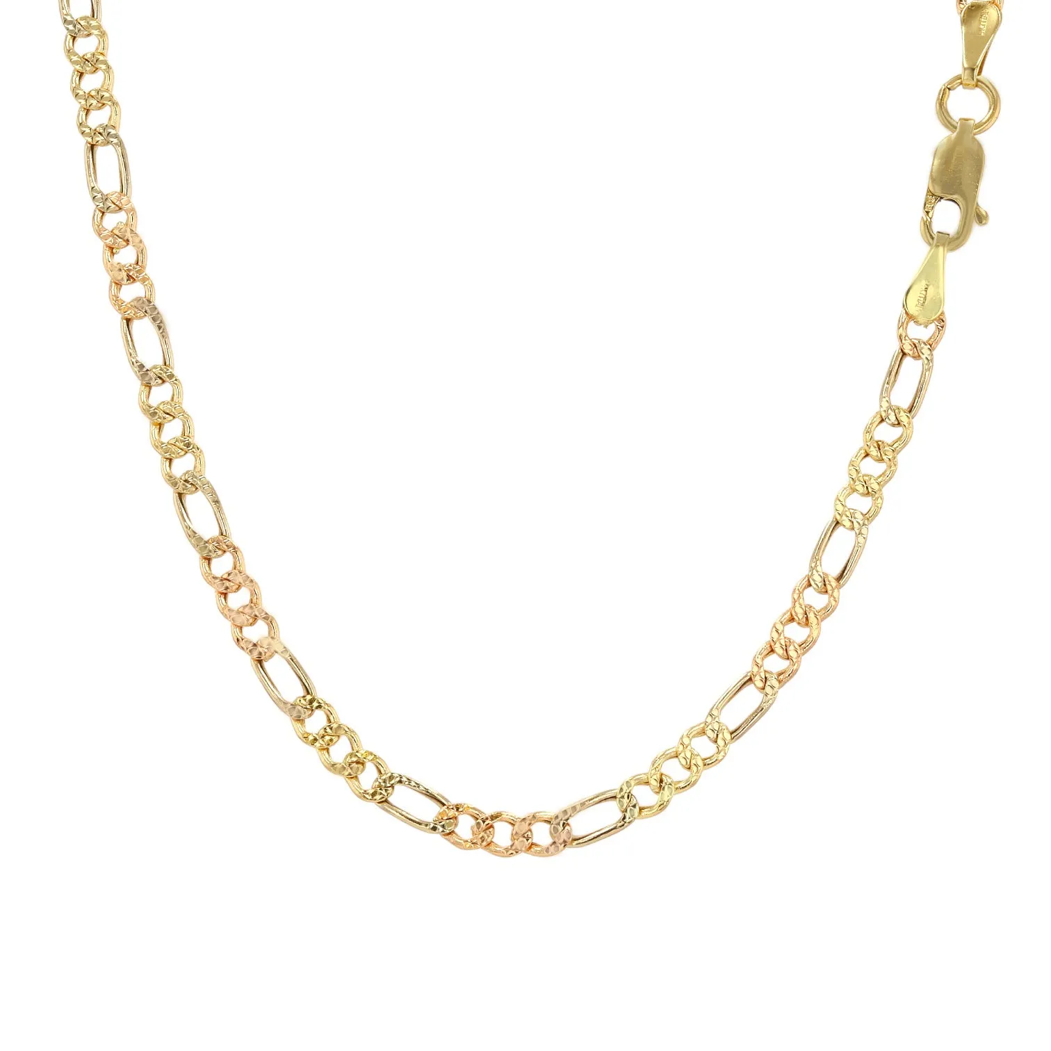 14K Three Color Figaro Chain 5mm x 18'' -226770