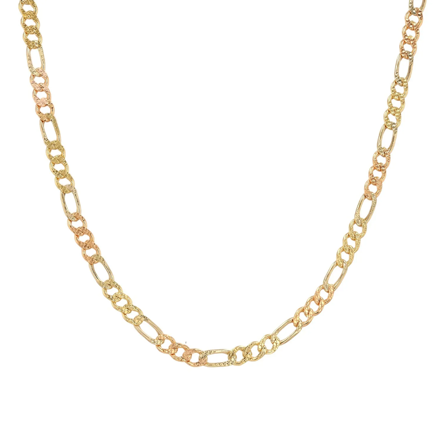 14K Three Color Figaro Chain 5mm x 18'' -226770