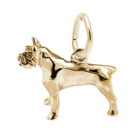 14K Yellow Gold Pitbull Charm