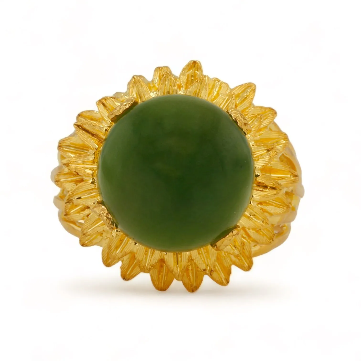 14K Yellow Gold Sunflower Ring - 1013