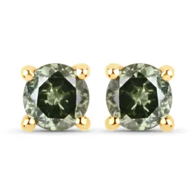 14KY Green Diamond 0.30cts Earrings (SI1-SI2)