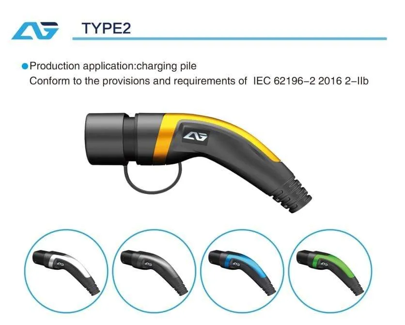 32A EV Charger Cable 7KW Type 2 to Type 2 IEC 62196 EV Charging Plug With 5 Meter Spiral cable TUV/UL Mennekes 2 Connector