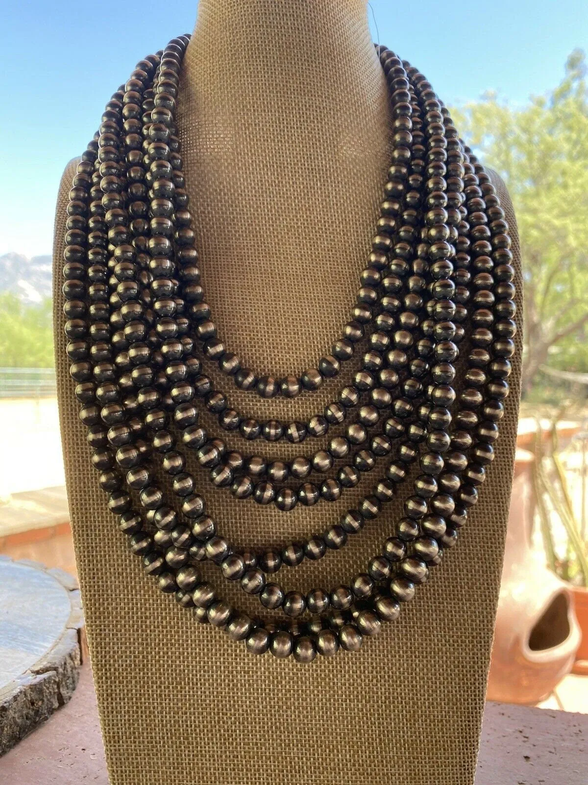 8mm Navajo Pearl Necklace