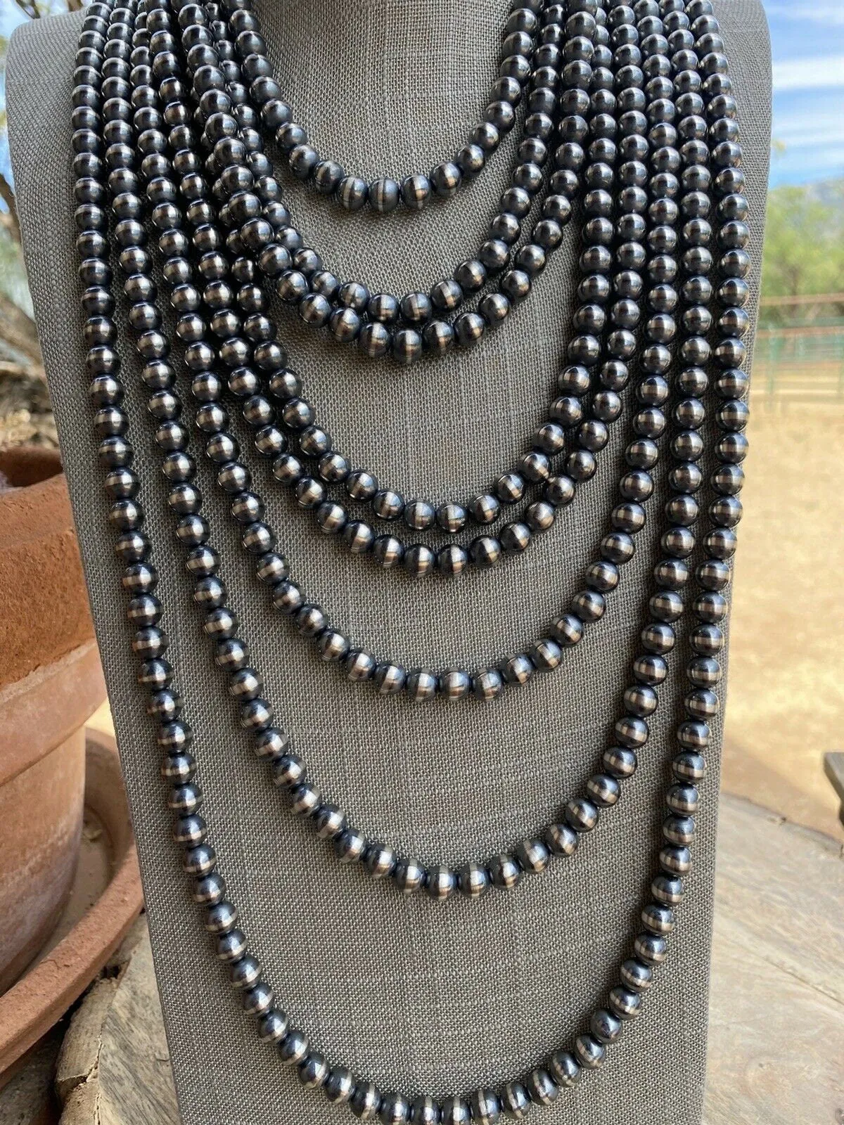 8mm Navajo Pearl Necklace