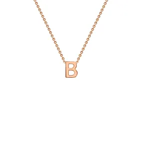 9K Rose Gold 'B' Initial Adjustable Letter Necklace 38/43cm