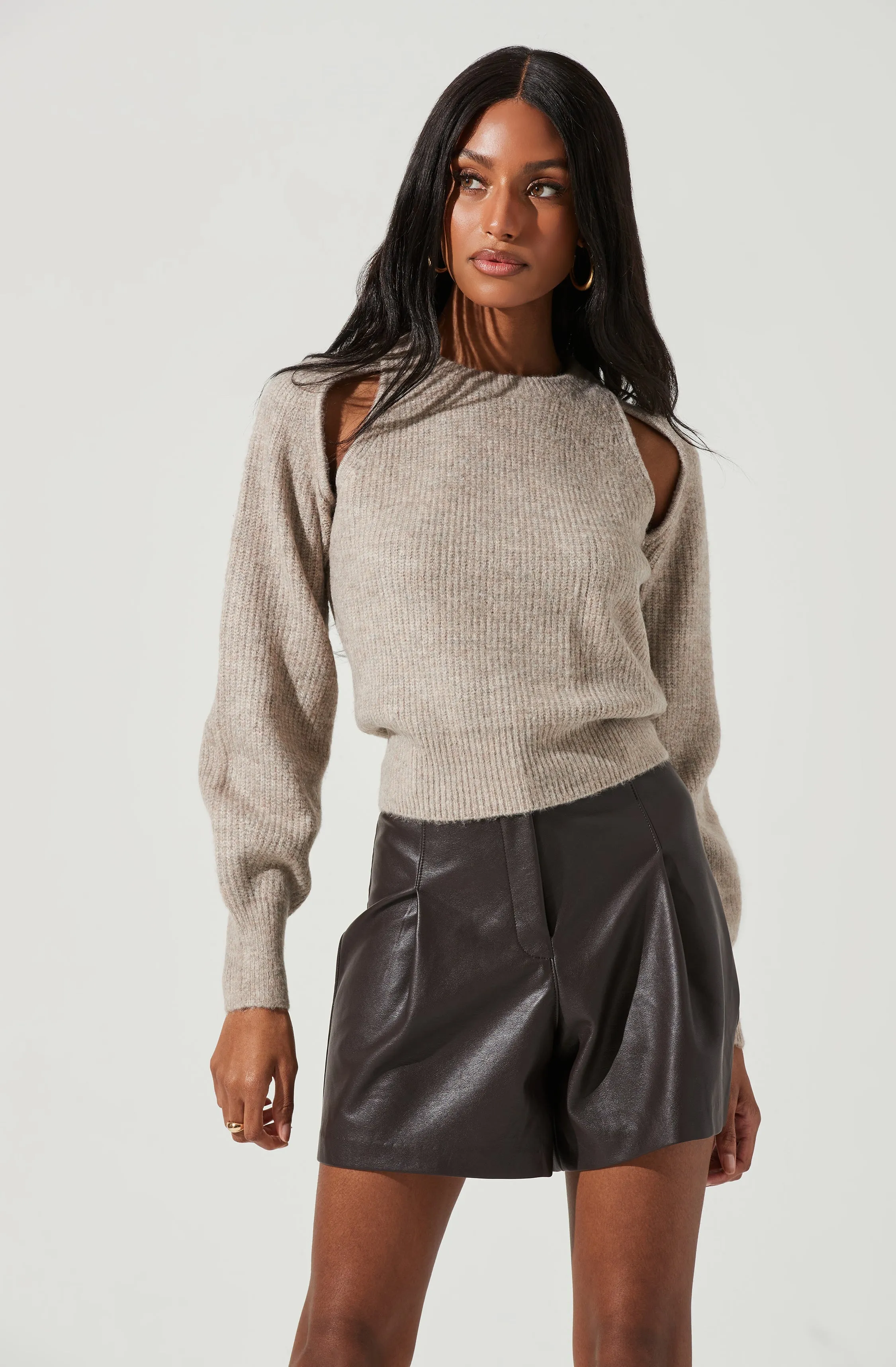 Adira Shoulder Cutout Sweater