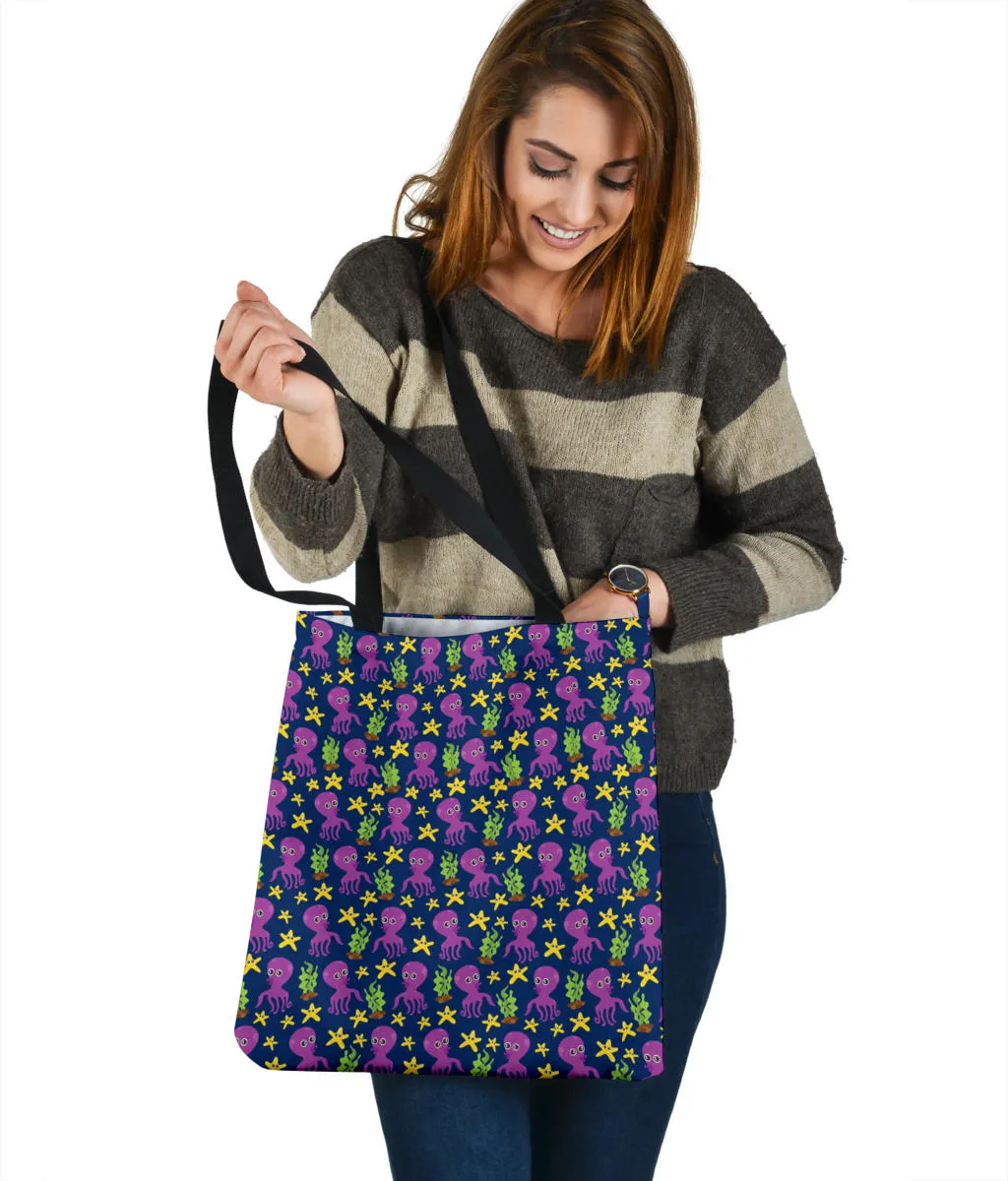 Adorable Octopus Pattern Cloth Tote Bag