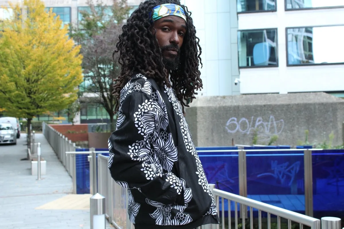 African Bomber Jacket In Jet Black