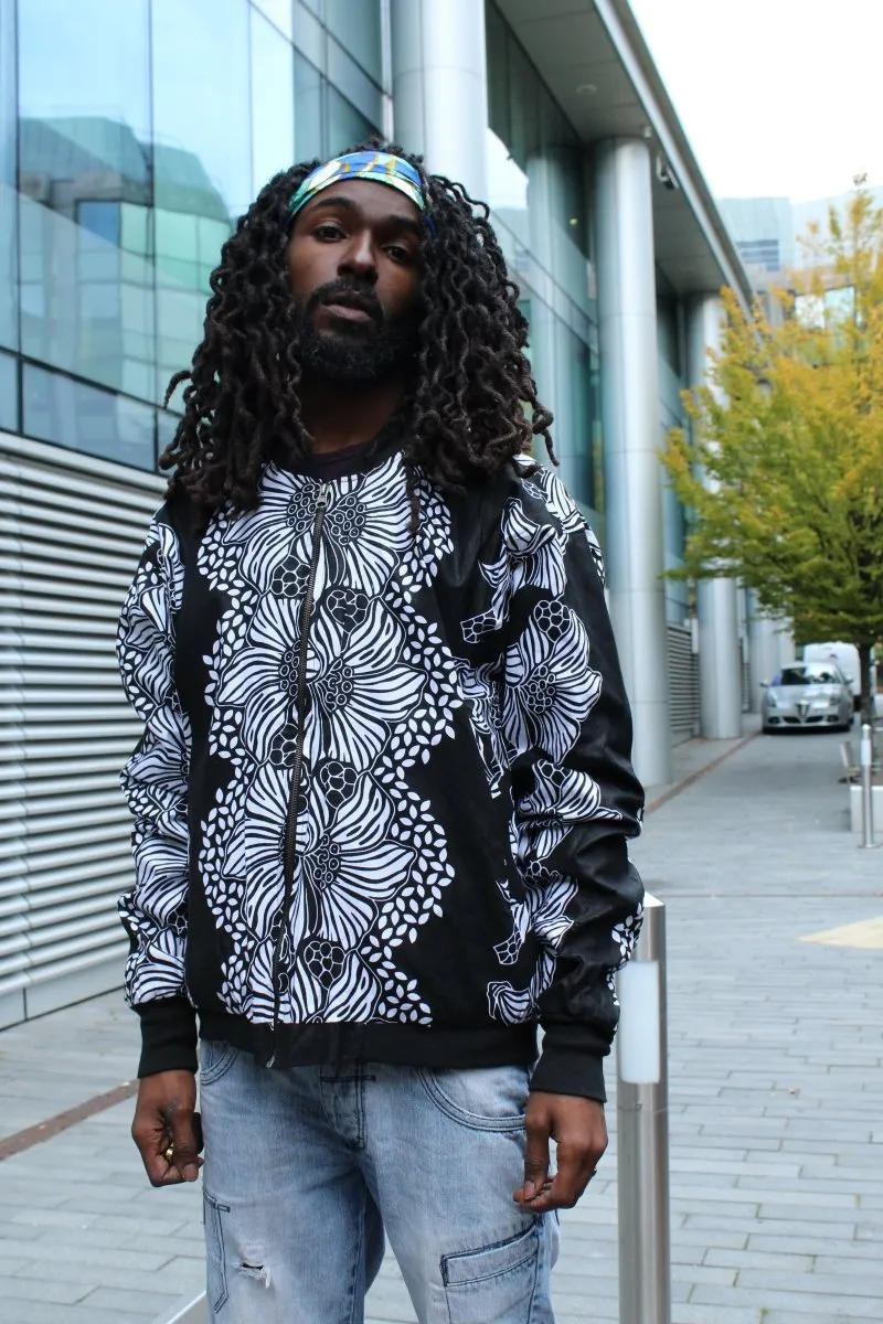 African Bomber Jacket In Jet Black