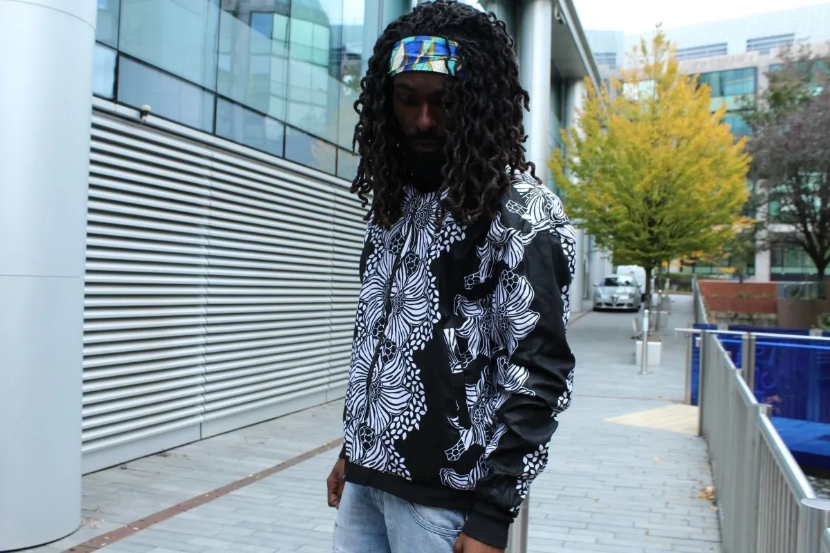 African Bomber Jacket In Jet Black