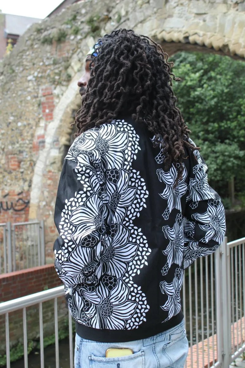 African Bomber Jacket In Jet Black