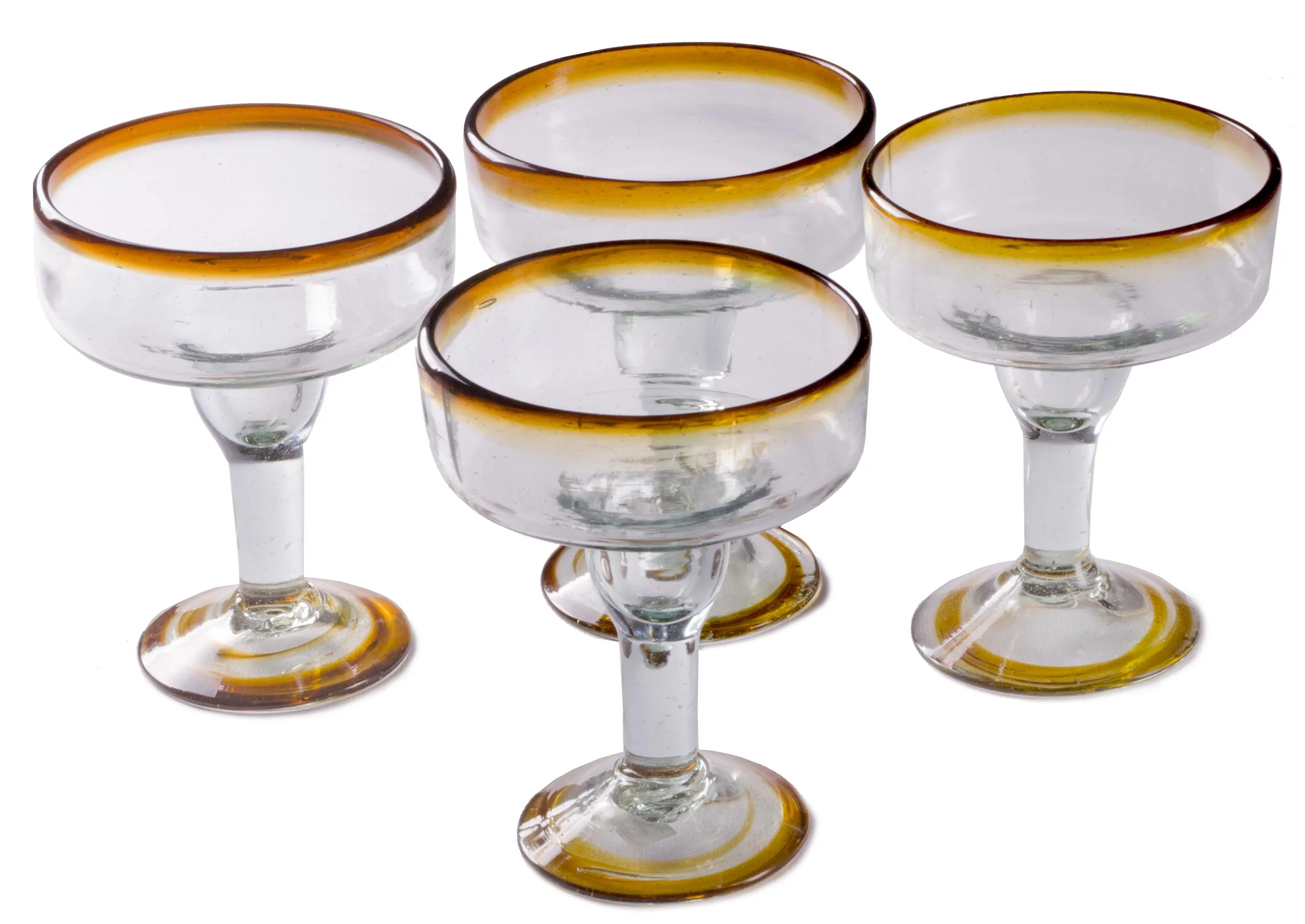 Amber Rim Coupette Margarita - 12 oz - Set of 4