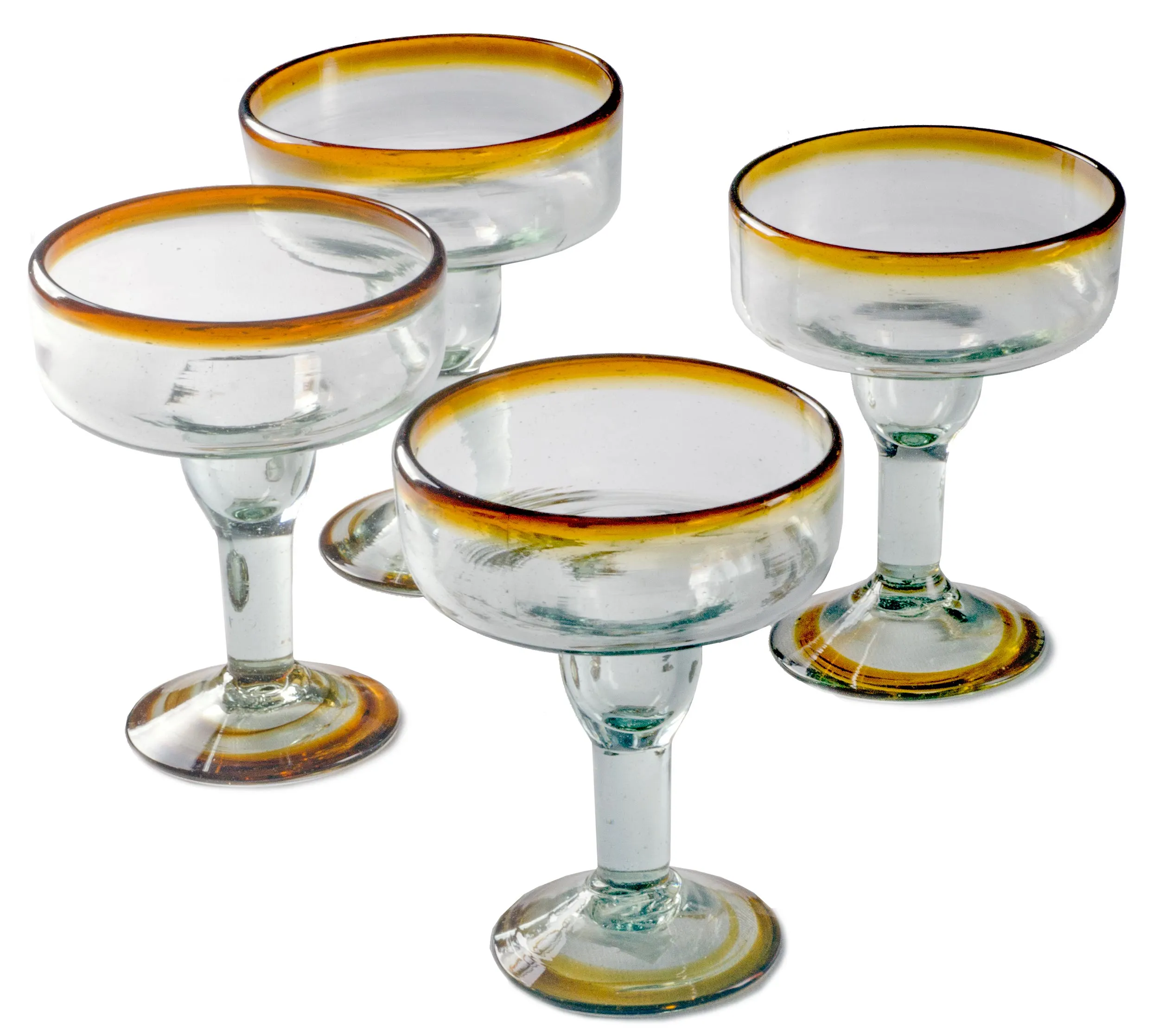 Amber Rim Coupette Margarita - 12 oz - Set of 4