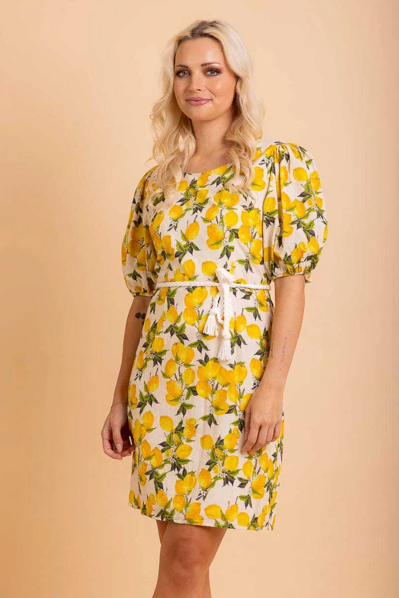 Amelie Mini Dress | Lemon