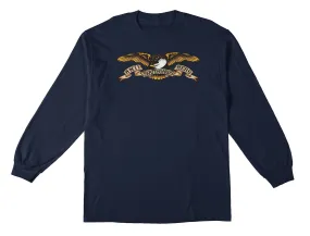 ANTI-HERO EAGLE L/S TEE - NAVY BROWN