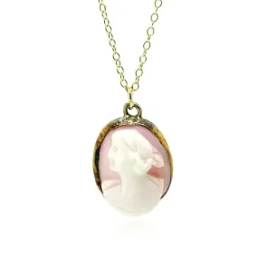 Antique Conch Shell Cameo Necklace