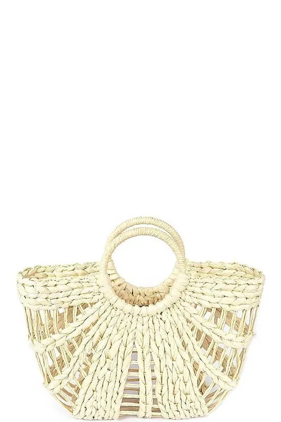 Bag018 Straw Bag Ivory