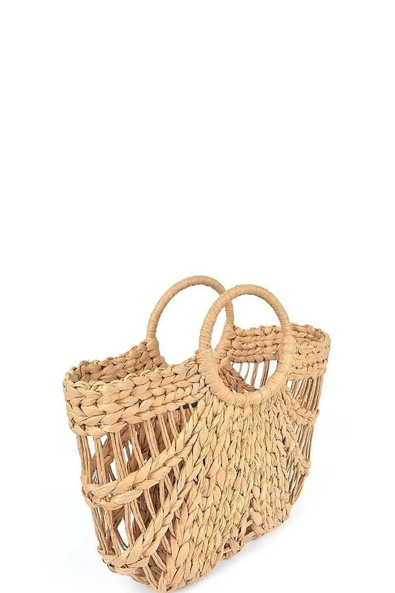 Bag018 Straw Bag Ivory