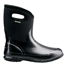 Bogs Classic Mid Handle Top Ladies Gumboots BLACK