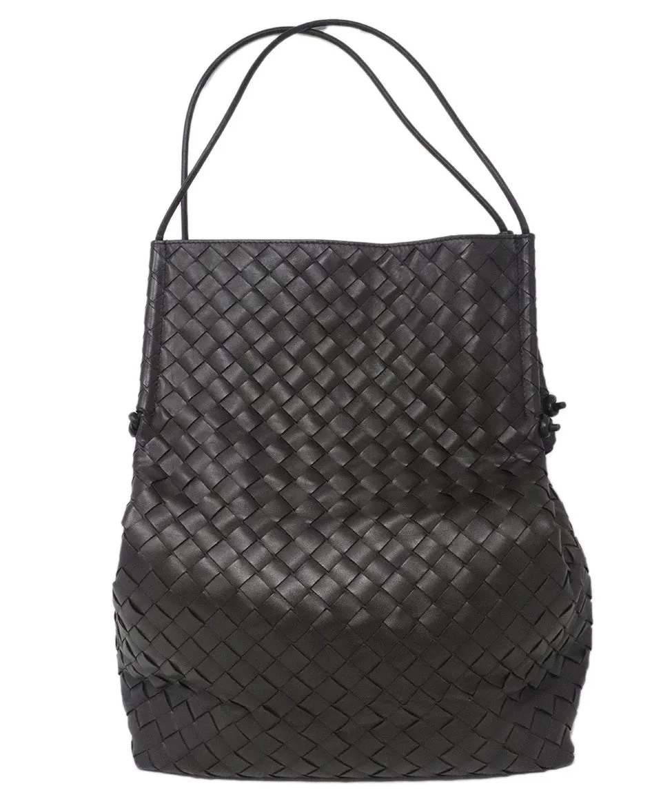 Bottega Veneta Brown Knotted Handle Tote