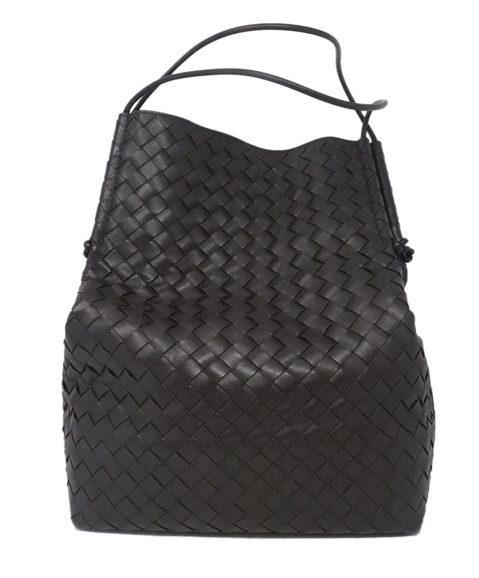 Bottega Veneta Brown Knotted Handle Tote