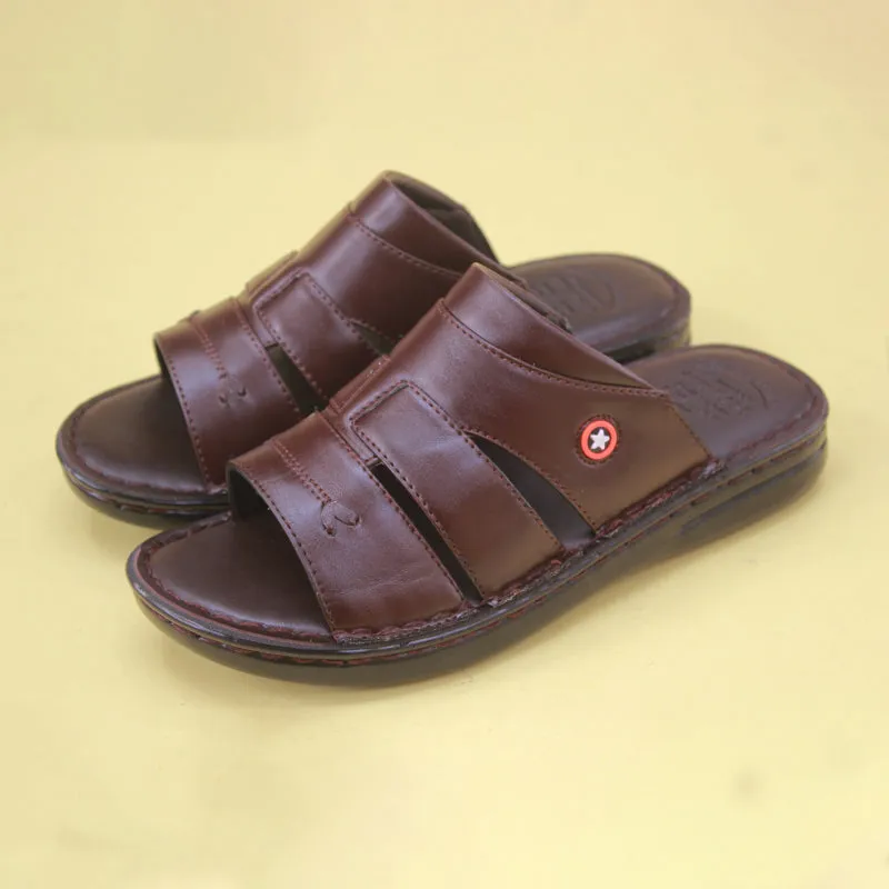 Brown medicated slippers