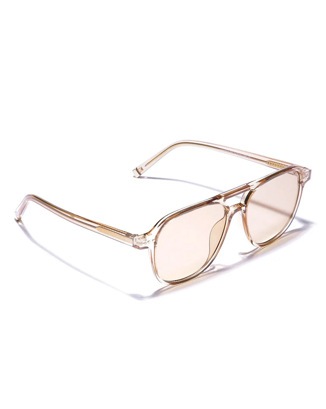 Brown Toned with Polycarbonate UV Protected Lens Rectangle Sunglass for women