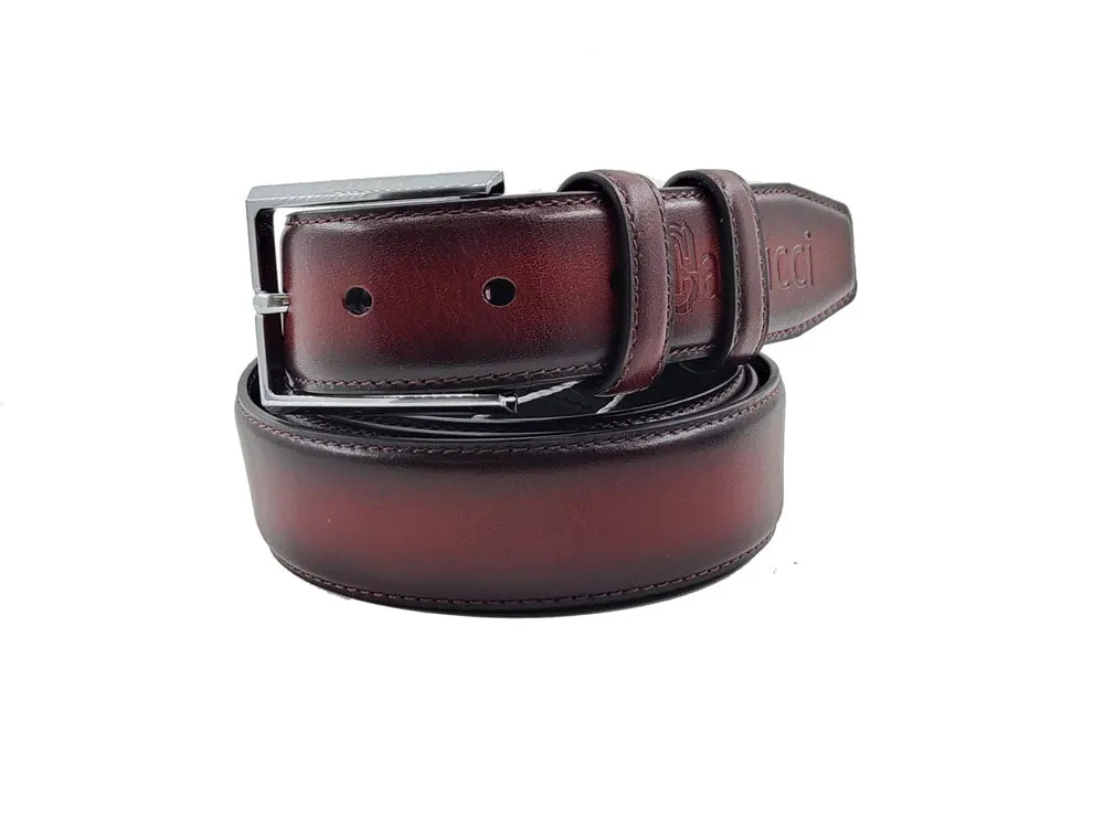 Burnished Calfskin Leather Belt