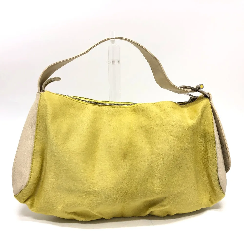 BVLGARI Shoulder Bag Harako / Leather yellow Bzero Women Used Authentic