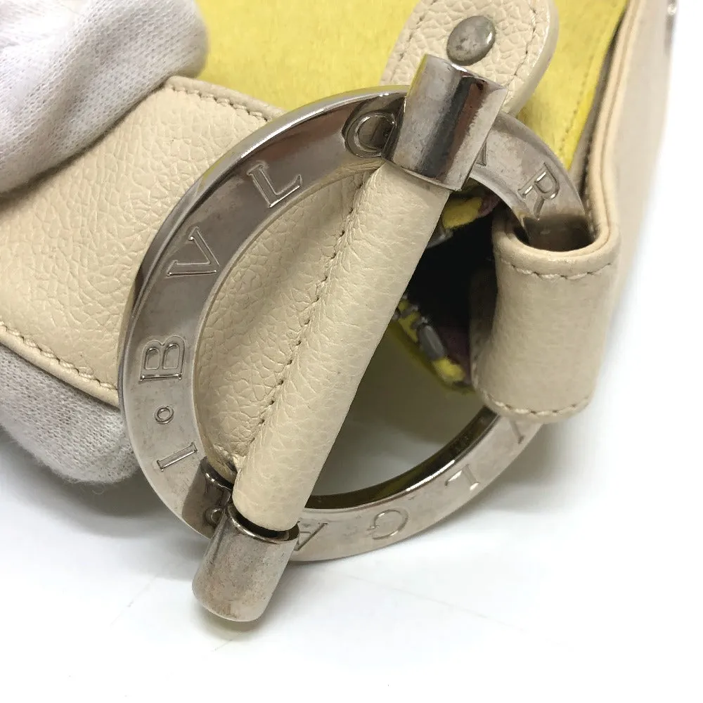 BVLGARI Shoulder Bag Harako / Leather yellow Bzero Women Used Authentic