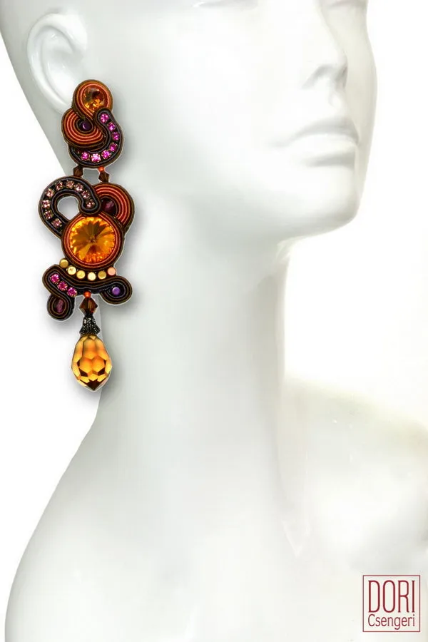 Caramel Statement Earrings