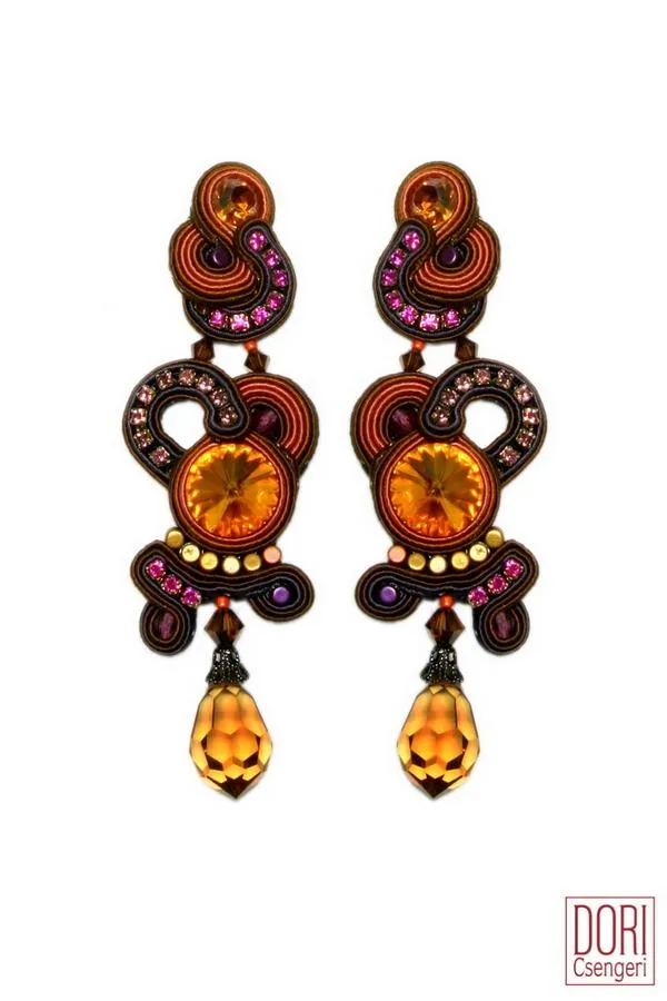 Caramel Statement Earrings