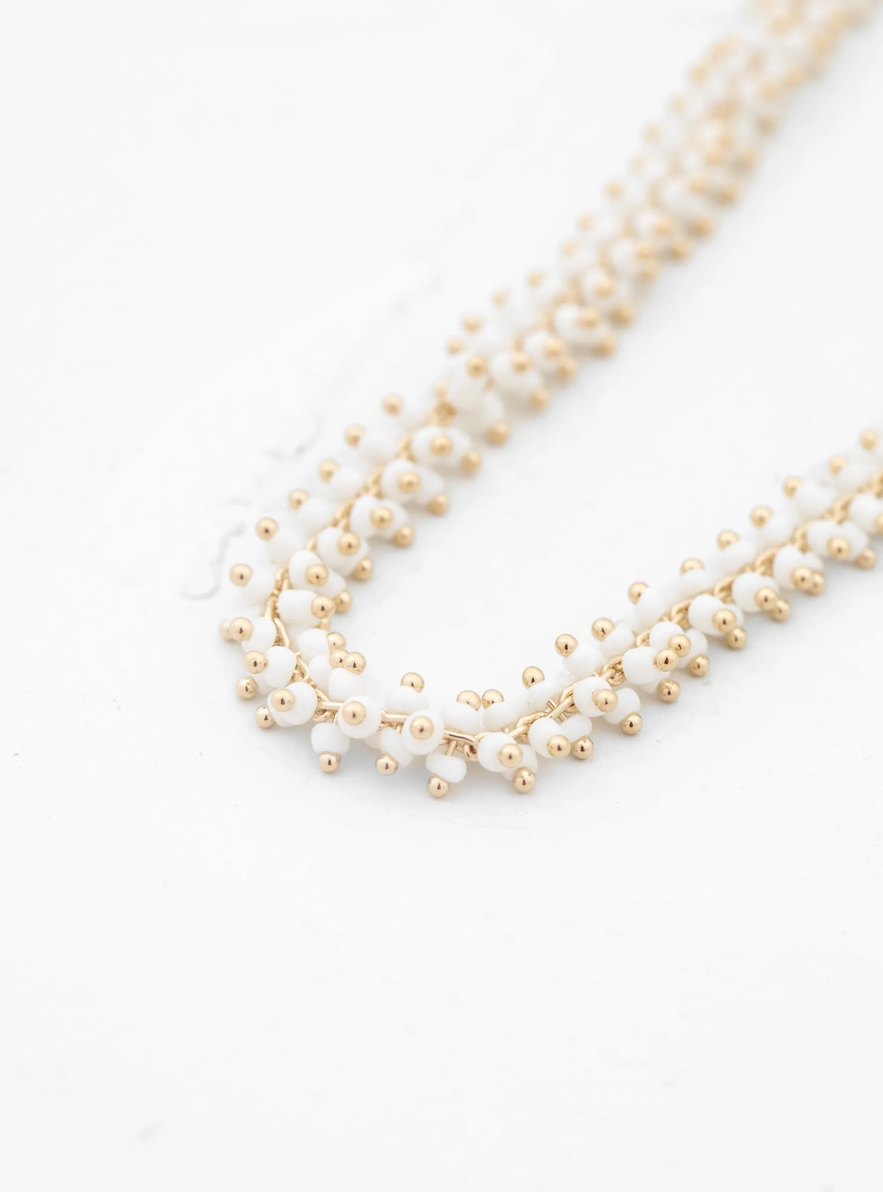 Chain Necklace White