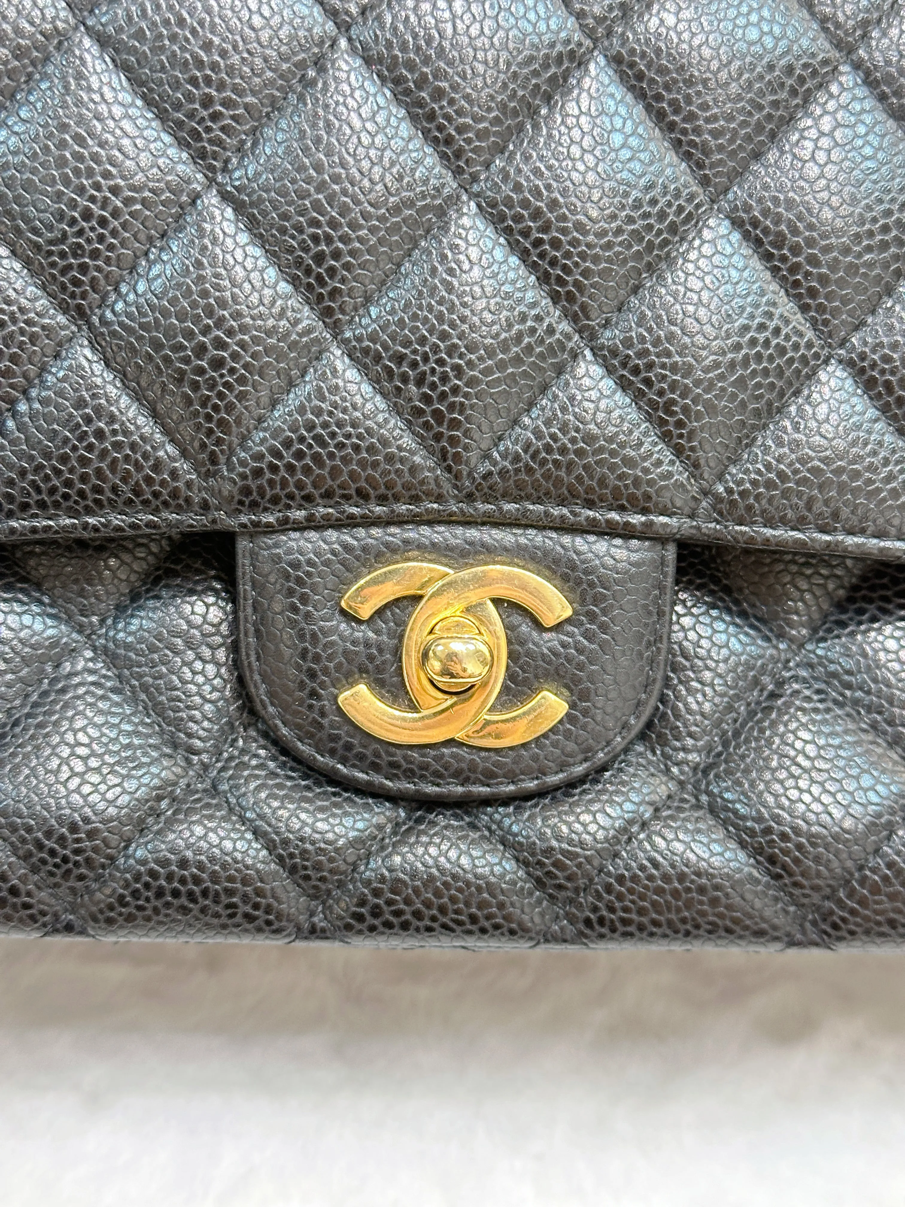 Chanel Classic Double Flap Medium Black Bag Gold Hardware