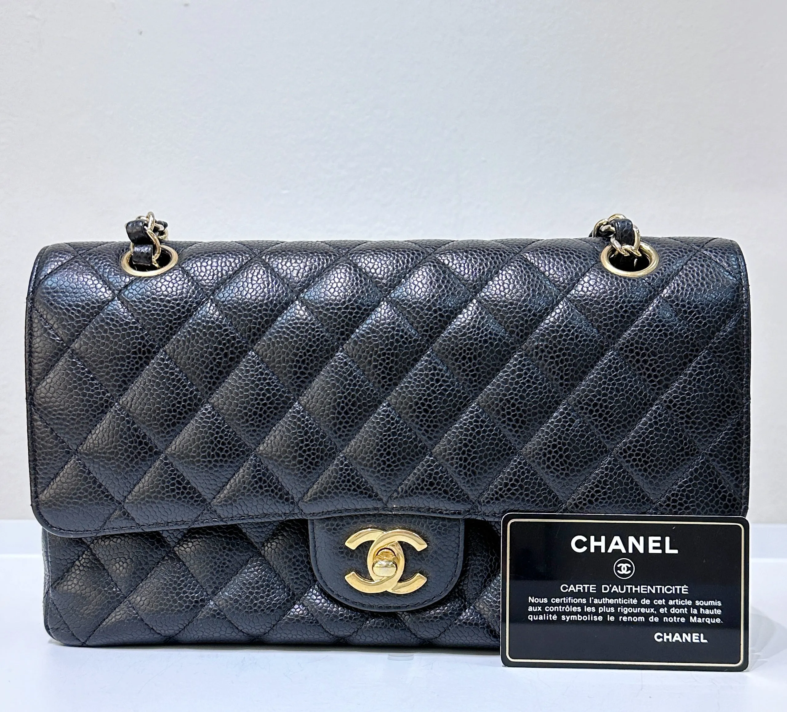 Chanel Classic Double Flap Medium Black Bag Gold Hardware