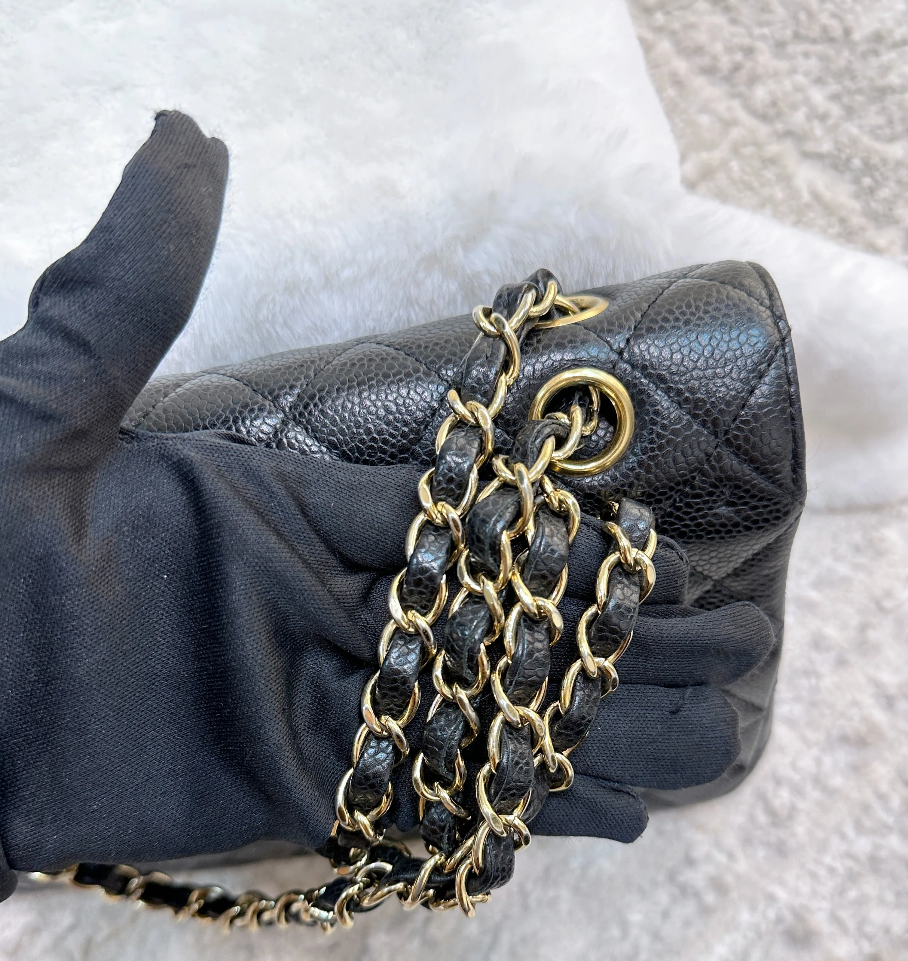 Chanel Classic Double Flap Medium Black Bag Gold Hardware