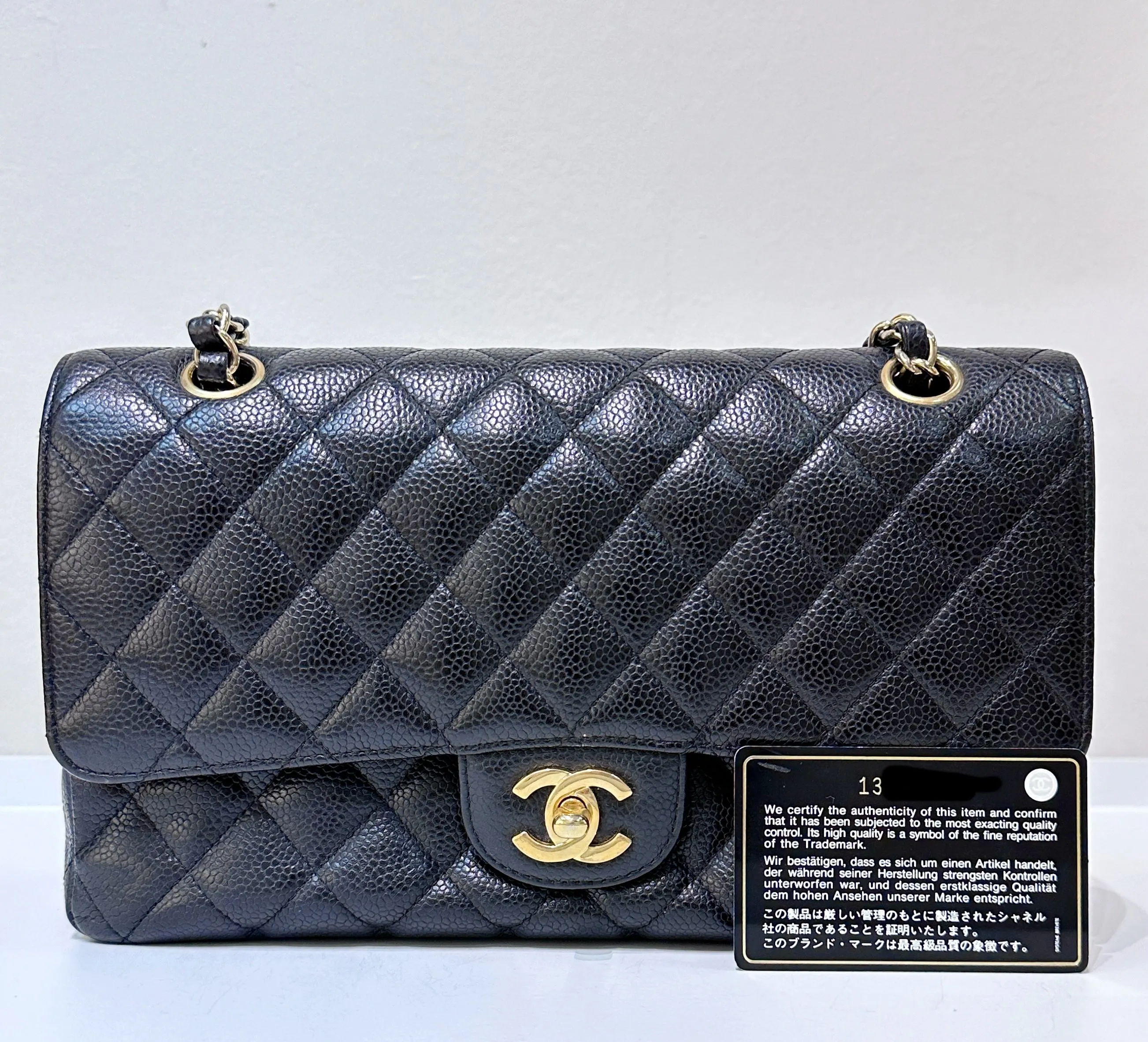 Chanel Classic Double Flap Medium Black Bag Gold Hardware