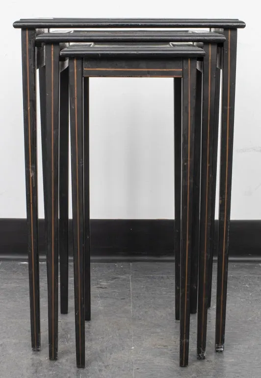 Chinese Ebonized Nesting Tables, 3