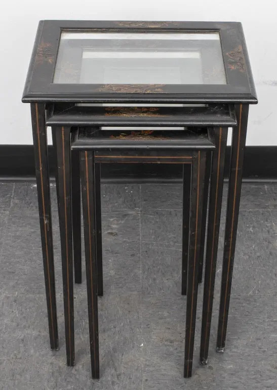 Chinese Ebonized Nesting Tables, 3