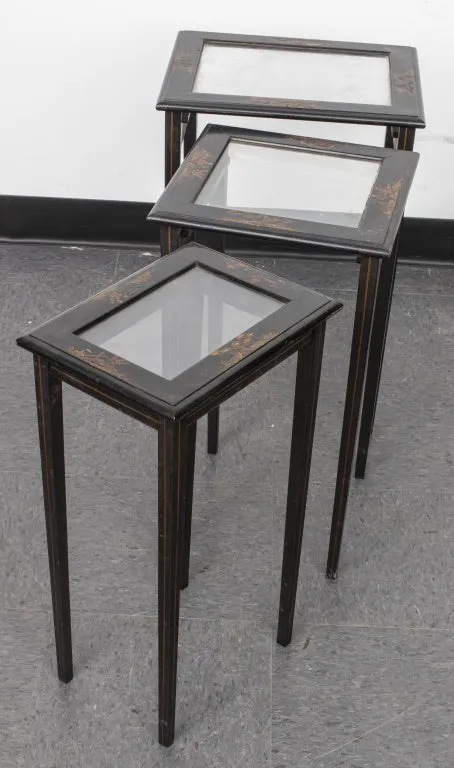 Chinese Ebonized Nesting Tables, 3